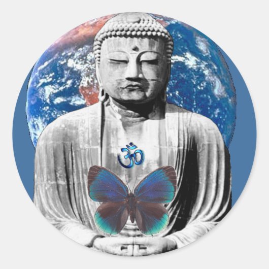 Boeddha wacht op Sticker (Voorkant)