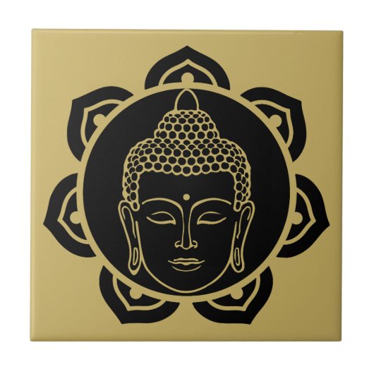 Boeddha Wall Art Decor Chakra Decor Tegeltje (Voorkant)