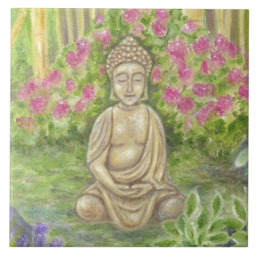 Boeddha-wandtegel Tegeltje (Voorkant)