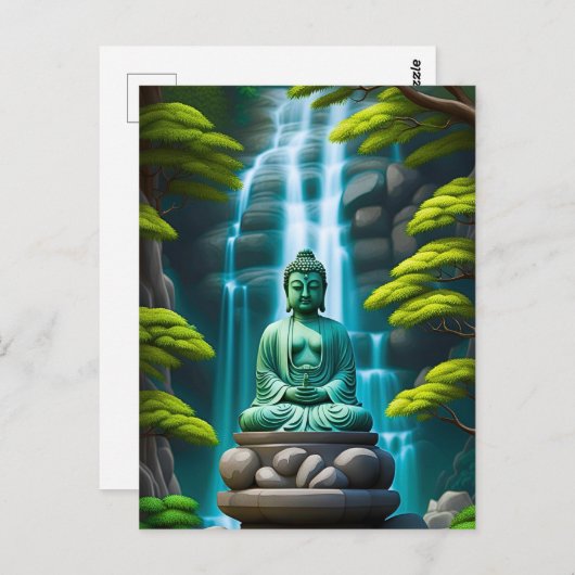 Boeddha waterval briefkaart (Voorkant / Achterkant)