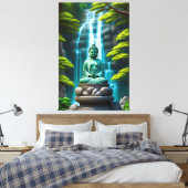 Boeddha waterval canvas afdruk (Insitu (Slaapkamer))