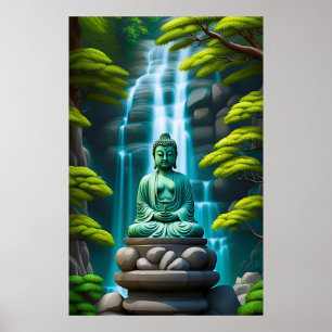 Boeddha waterval poster