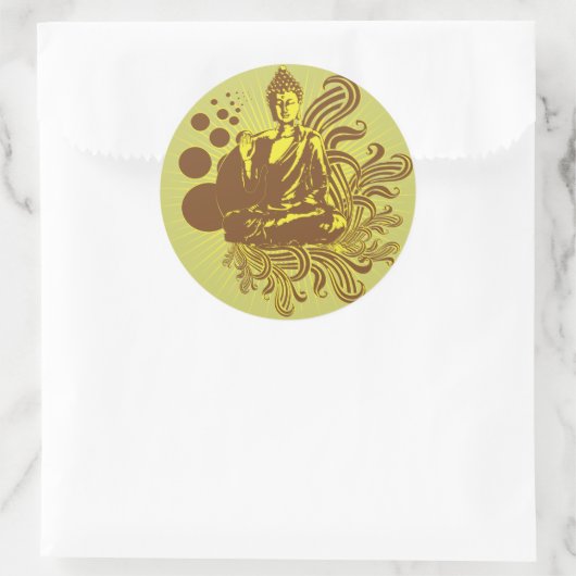 Boeddha wervelt Sticker (Tas)