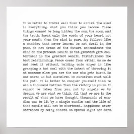 Boeddha Wisdom citaat Poster