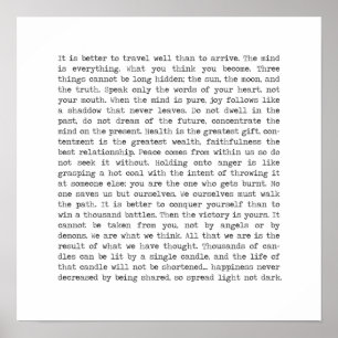 Boeddha Wisdom citaat Poster