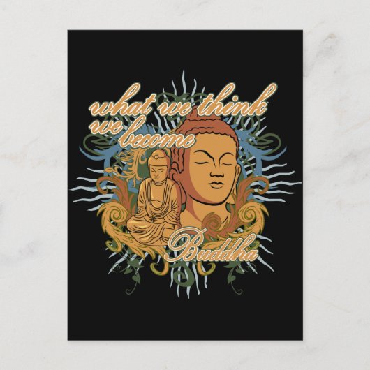 Boeddha wordt citaat briefkaart (Voorkant)