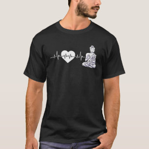 Boeddha Yoga Hartslag Hindoeïsme Meditatie Wijshei T-shirt
