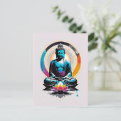 Boeddha Zen Art Briefkaart (Staand voorkant)