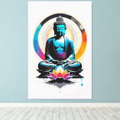 Boeddha Zen Art Canvas Afdruk (Insitu (Houten vloer))