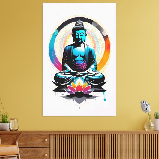 Boeddha Zen Art Canvas Afdruk (Insitu (Woonkamer))