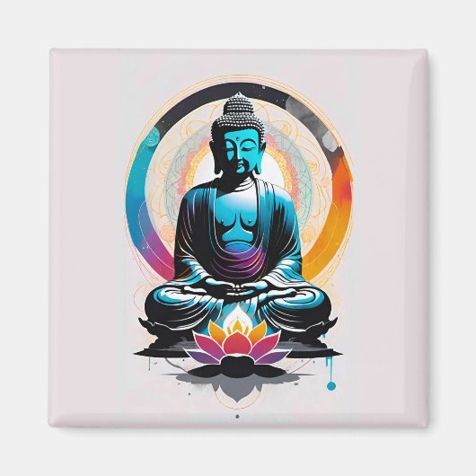 Boeddha Zen Art Magneet (Voorkant)