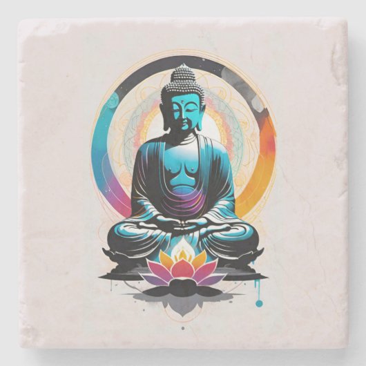 Boeddha Zen Art Stenen Onderzetter (Voorkant)
