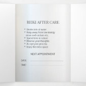 *~* Boeddha Zen Foto Logo QR Trifold Brochure Drieluik Kaart (Binnenkant midden)