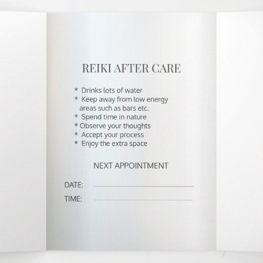 *~* Boeddha Zen Foto Logo QR Trifold Brochure Drieluik Kaart (Binnenkant midden)