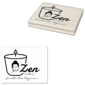 Boeddha Zen kaars Small Business, Custom Large Rubberstempel (Gestempeld)