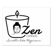 Boeddha Zen kaars Small Business, Custom Large Rubberstempel (Afrduk)