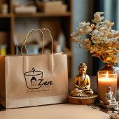 Boeddha Zen kaars Small Business, Custom Large Rubberstempel