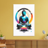 Boeddha Zen Kunst Canvas Afdruk (Insitu (Woonkamer))
