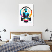Boeddha Zen Kunst Canvas Afdruk (Insitu (Slaapkamer))