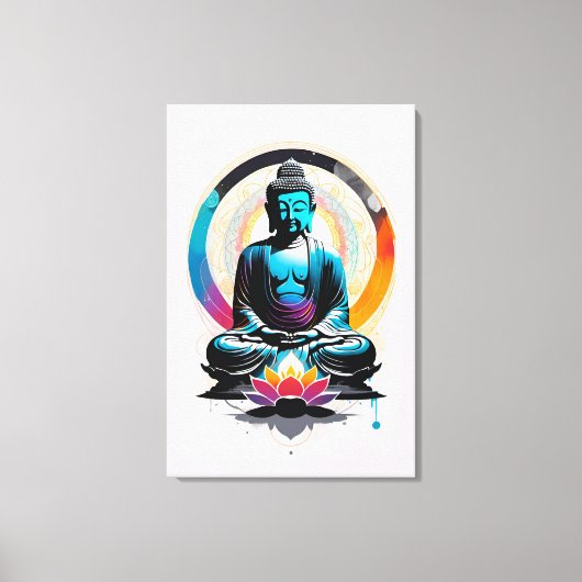 Boeddha Zen Kunst Canvas Afdruk (Voorkant)