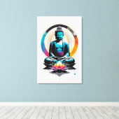 Boeddha Zen Kunst Canvas Afdruk (Insitu (Houten vloer))