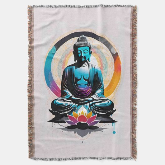 Boeddha Zen Kunst Deken (Voorkant Verticaal)