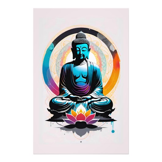 Boeddha Zen Kunst Foto Afdruk (Voorkant)