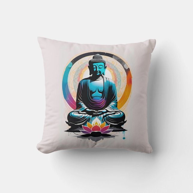 Boeddha Zen Kunst  Kussen (Voorkant)