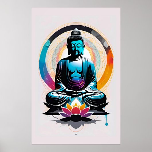 Boeddha Zen Kunst Poster (Voorkant)