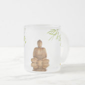 Boeddha, zen, rust, vrede genezing, schoonheid matglas koffiemok (Voorkant rechts)