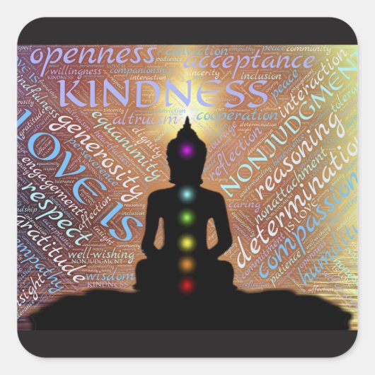 Boeddha Zen Spirituele Verlichting Liefde Sticker (Voorkant)