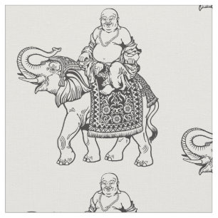 Boeddha zit op olifant stof