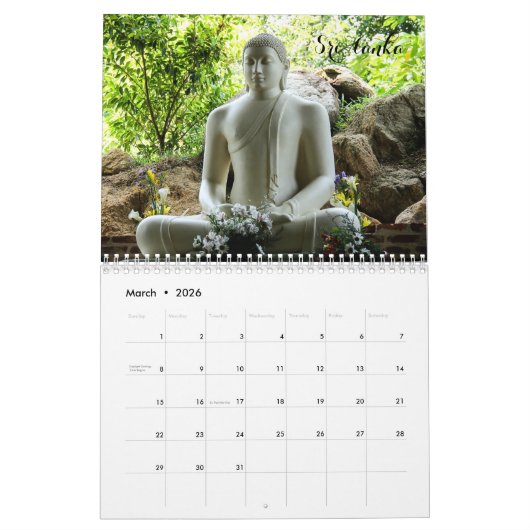 Boeddhabeeld 2025 Kalender (Mar 2026)