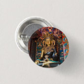 Boeddhabeeld in Litang-klooster Ronde Button 3,2 Cm (Voorkant /achterkant)