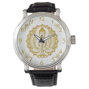 Boeddhabeeld met Lotus Horloge