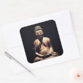 Boeddhabeeld Vierkante Sticker (Envelop)