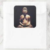 Boeddhabeeld Vierkante Sticker (Tas)