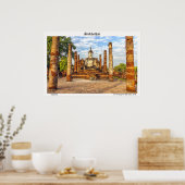 Boeddhabeeld, Wat Mahathat, Sukhothai Poster (Keuken)