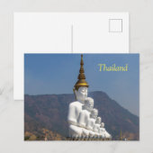 Boeddhabeeld, Wat Phra Thad Pha Son Kaew Feestdagenkaart (Voorkant / Achterkant)