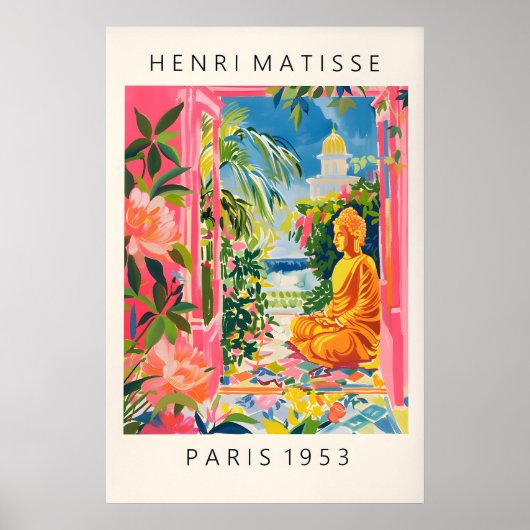 Boeddhabeeldposter, Meditatie wandkunst Poster (Voorkant)