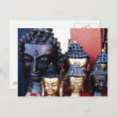 Boeddhakoppen Briefkaart (Voorkant / Achterkant)