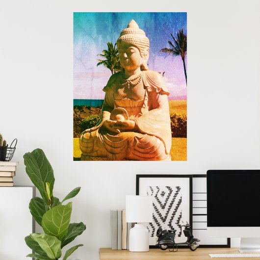 Boeddhaposter Poster (Thuiskantoor)