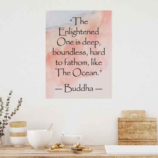 Boeddha's echte Inspirerend citaat Poster (Keuken)