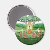 Boeddha's eerste preek als leermagneet magneet (Voorkant / Achterkant)