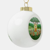 Boeddha's eerste preek die kerstversiering onderwi keramische bal ornament (Links)