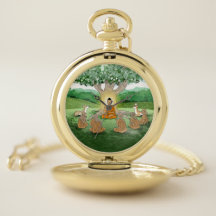 Boeddha's eerste preek die zakhorloge onderwijst