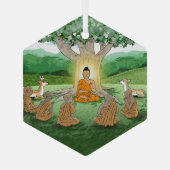 Boeddha's eerste preek onderwijzend Ornament (Achterkant)