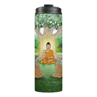 Boeddha's eerste preek waarin Tumbler wordt onderw Thermosbeker