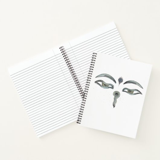 Boeddha's eyes notebook notitieboek (Binnen)