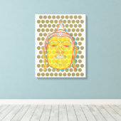 Boeddha's Head Offset Print Zen Modern Pop Stippen (Insitu (Houten vloer))